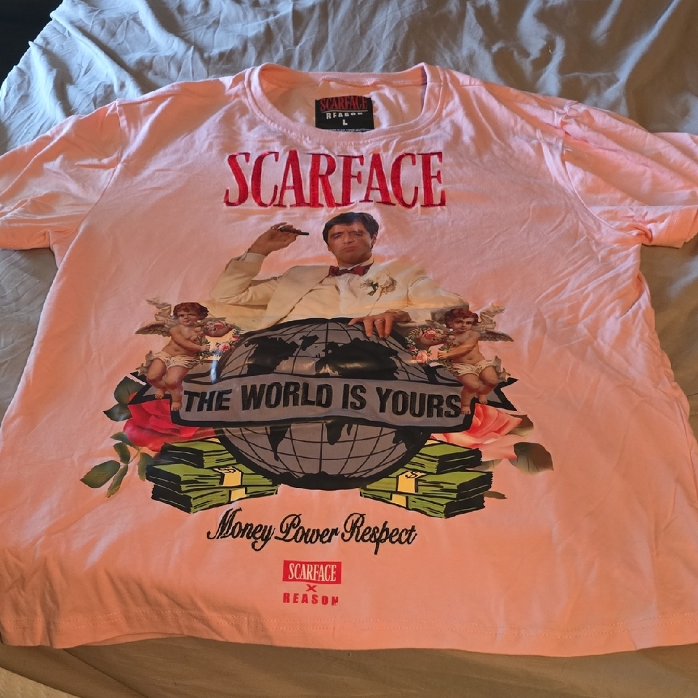 Reason Pink Scarface Graphic Tee